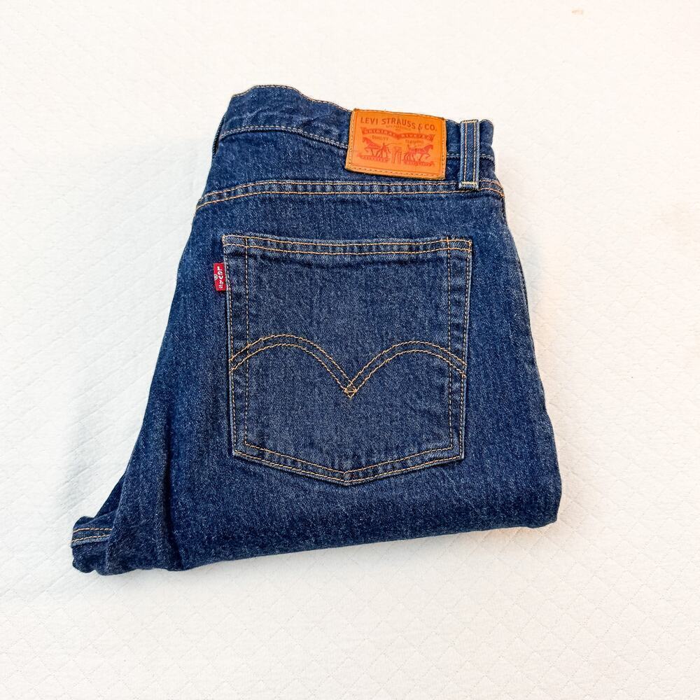 Levi's Button Fly Dark Wash Blue Denim Jeans High Rise SZ30